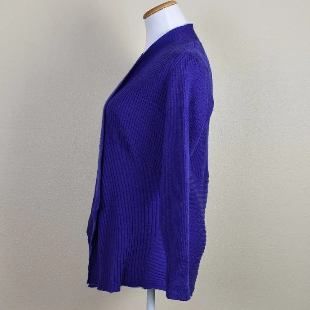 Eileen Fisher Drape Front Wool Cardigan